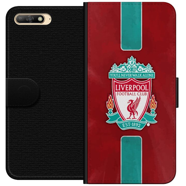 Huawei Y6 (2018) Tegnebogsetui Liverpool FC - Klassisk Fodboldstolthed i Rødt