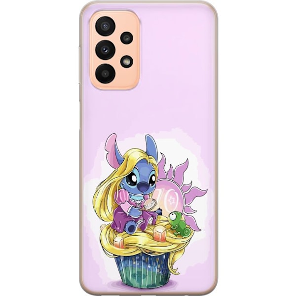 Samsung Galaxy A23 Genomskinligt Skal Stitch Prinsessa