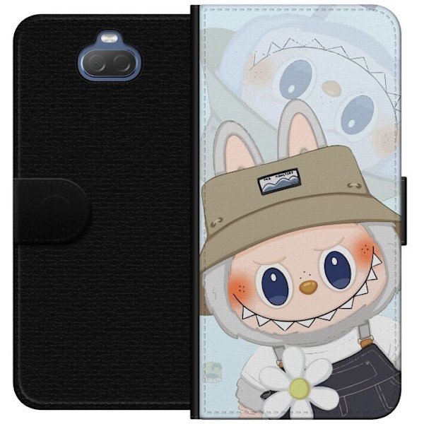 Sony Xperia 10 Tegnebogsetui Labubu med hat - Pop Mart figur Mr. Butcher i retro-stil med karakter