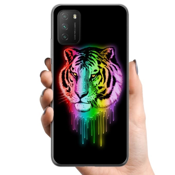 Xiaomi Poco M3  TPU Mobilcover Neon Tigeren