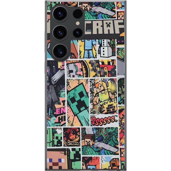 Samsung Galaxy S24 Ultra Genomskinligt Skal Minecraft Art