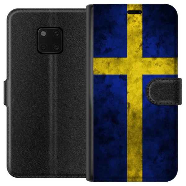 Huawei Mate 20 Pro Lompakkokotelo Ruotsin Lippu