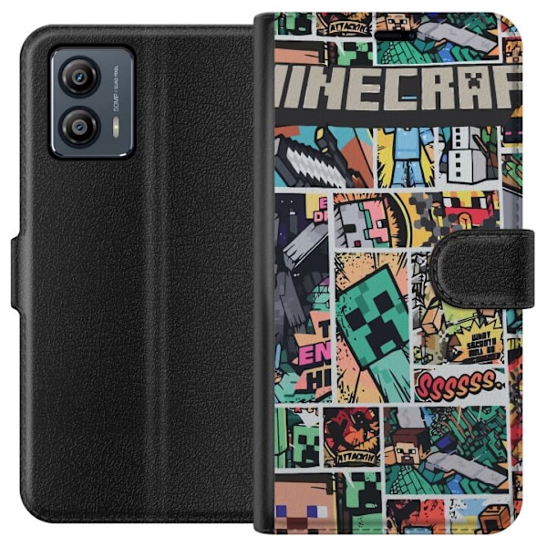 Motorola Moto G53 Plånboksfodral Minecraft Art
