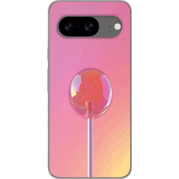 Kompatibel Mobilcover til Google Pixel 8 Blank lyserød pinde mod blød pastelbaggrund pink