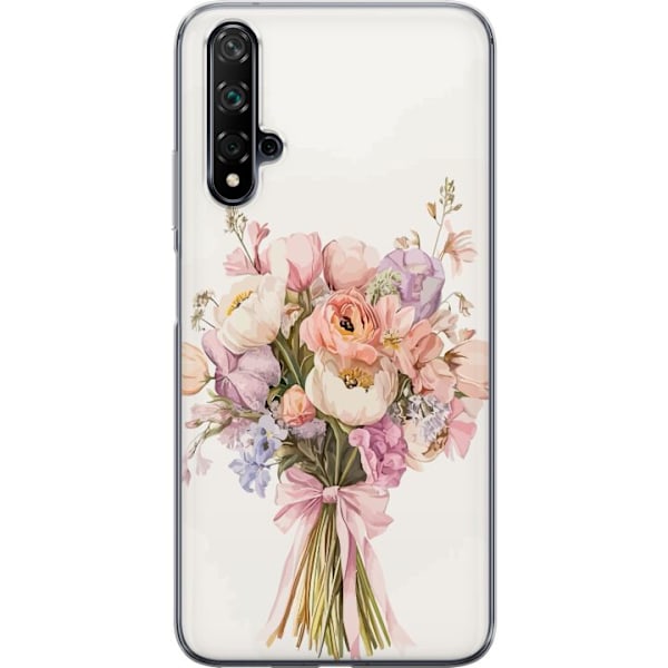 Huawei nova 5T Genomskinligt Skal Mobilskal med färgglad blombukett i romantisk stil