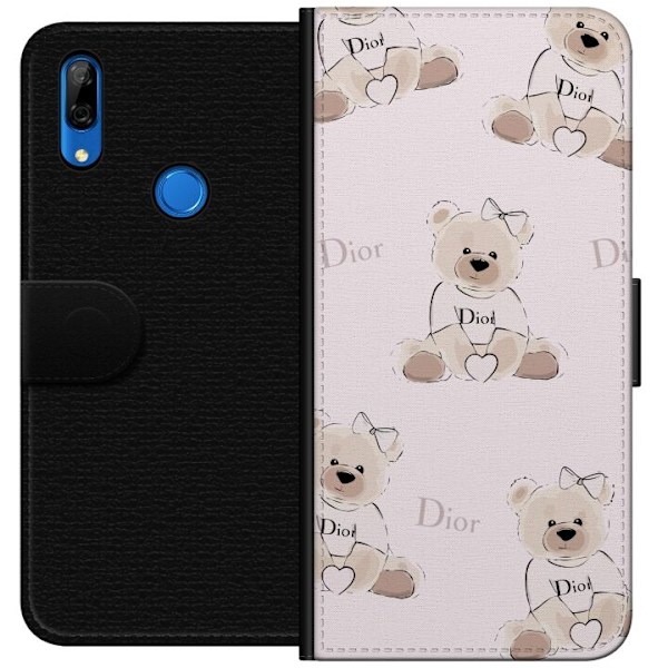 Huawei P Smart Z Tegnebogsetui Teddy Dior Vibes - luksuriøs bamse i modetil