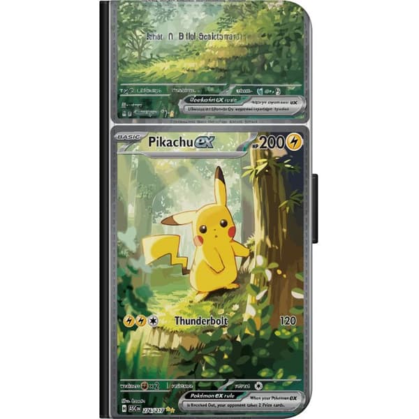 Kompatibel Tegnebogsetui til Xiaomi Redmi Note 9S Pikachu grøn