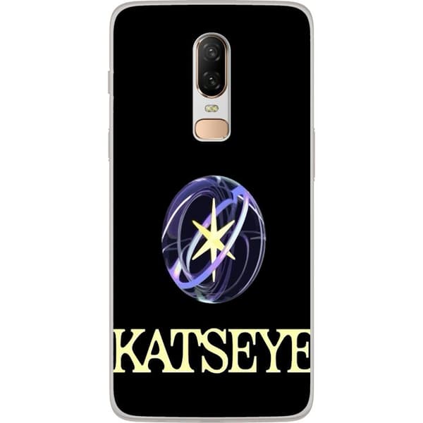 Kompatibel Mobilcover til OnePlus 6 KATSEYE logotyp sort
