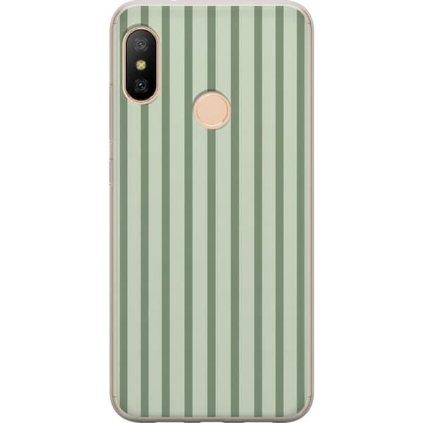 Kompatibelt Mobildeksel til Xiaomi Redmi 6 Pro Grønne salviastriper grønn