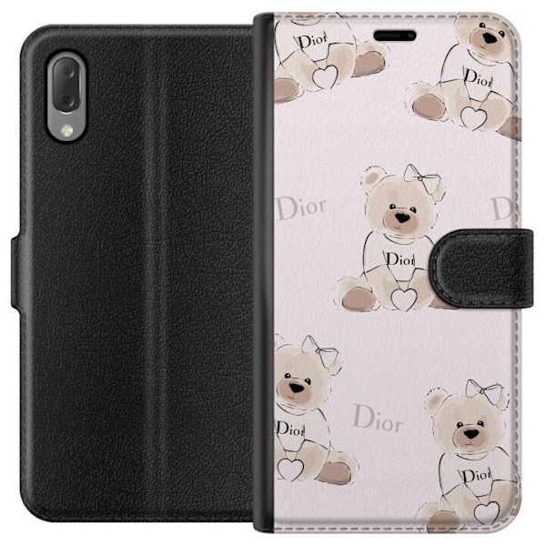 Sony Xperia L3 Tegnebogsetui Teddy Dior Vibes - luksuriøs bamse i modetil