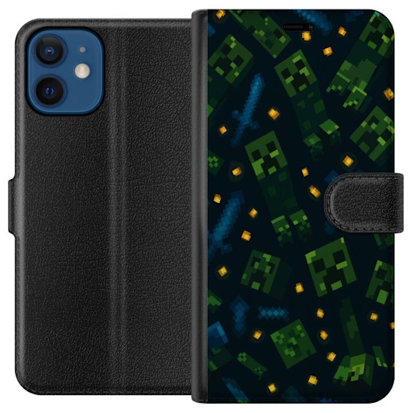 Apple iPhone 12 mini Lompakkokotelo Minecraft Dungeons Mob