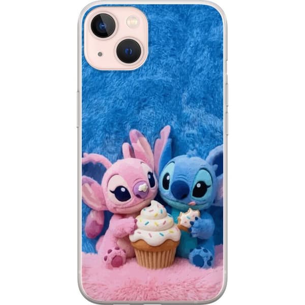 Kompatibel Mobilcover til Apple iPhone 13 mini Søde blå og lyserøde figurer med stor cupcake og krymmel pink