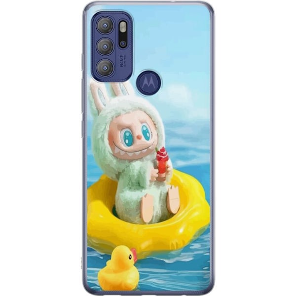 Motorola Moto G60S Läpinäkyvä kuori Labubu Stripe Attack -