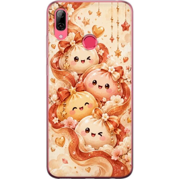 Kompatibel Mobilcover til Huawei Y7 (2019) Efterårsvenner orange