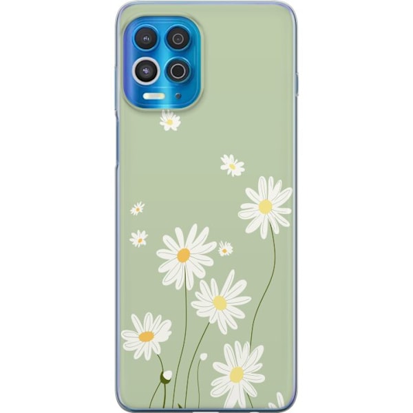 Motorola Edge S Genomskinligt Skal Prästkragar – blommigt mönster i svensk sommarstil