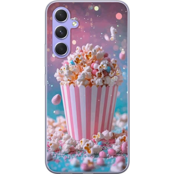 Kompatibelt Mobildeksel til Samsung Galaxy A54 Popcornbøtte retro kino snacks morsom figur