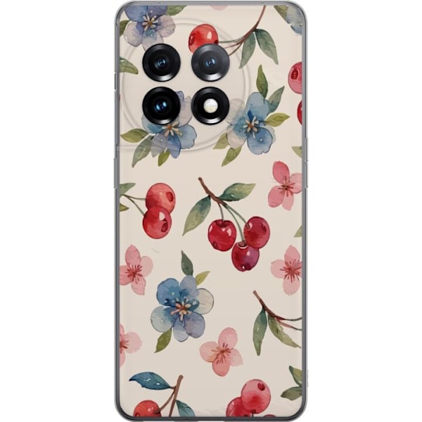 OnePlus 11R Genomskinligt Skal Bär & Blommor – mönster med