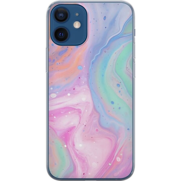 Apple iPhone 12  Läpinäkyvä kuori Pastellimarmori