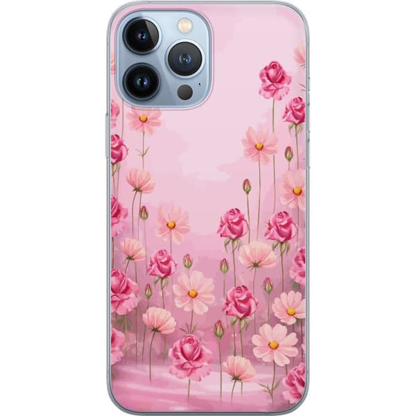 Kompatibelt Mobildeksel til Apple iPhone 13 Pro Max Kronbladdrøm Myk blush