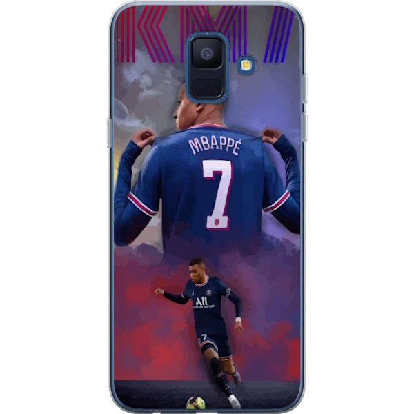Samsung Galaxy A6 (2018) Läpinäkyvä kuori MAP Jalkapallo Design Graafinen Kuviointi Moderni Urheiluaihe Trendikäs Jalkapallo Suosittu Graafinen Ty