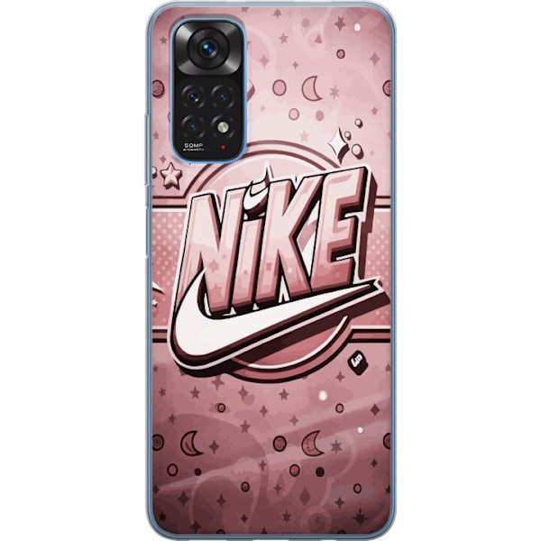 Xiaomi Redmi Note 11S Gennemsigtig cover Nike Lyserød