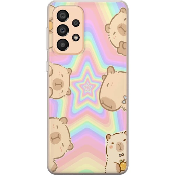 Samsung Galaxy A33 5G Gjennomsiktig deksel Kawaii Capybara Gal