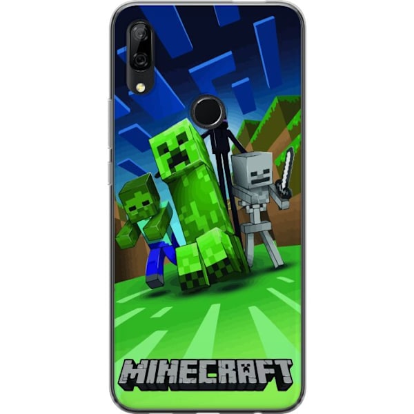 Huawei P Smart Z Läpinäkyvä kuori Minecraft Creeper mobilskal i klassisk grön pixelstil