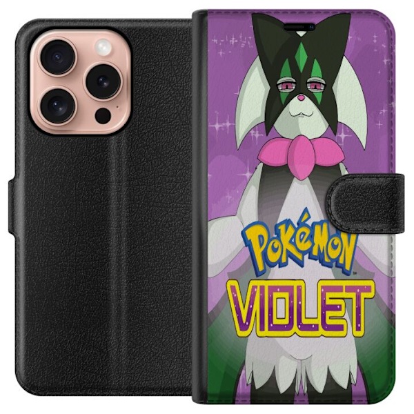 Apple iPhone 16 Pro Lompakkokotelo Pokémon Violet