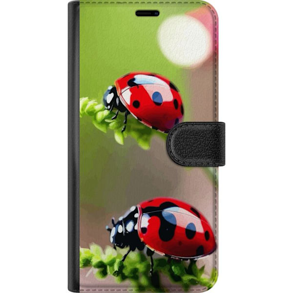 OnePlus 12R Lompakkokotelo Leppäkerttu Hyönteinen Onni Symboli Luontoaihe Suosittu Graafinen Motiivi Koristelu Kesäkiertue