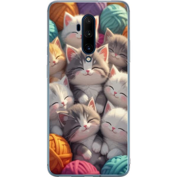 Kompatibel Mobilcover til OnePlus 7T Pro Sovande kattungar beige