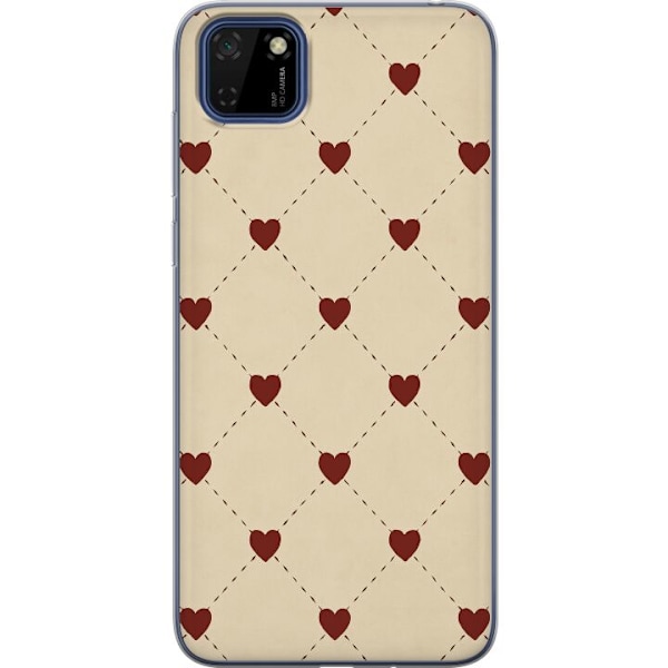 Huawei Y5p Läpinäkyvä kuori Sydänverkko