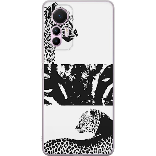 Xiaomi 12 Lite Genomskinligt Skal Leopard Faces – trendigt mönster med leopardansikten