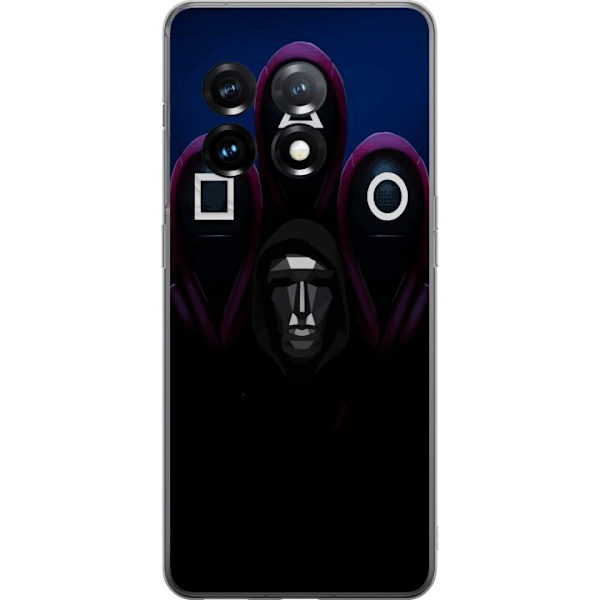 OnePlus 11R Genomskinligt Skal Squid Game Säsong 3 Nya Ikoner Populär Serie TV Motiv Asiatisk Drama Trend Ikoniskt Grafisk Design