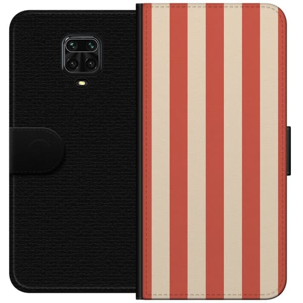 Kompatibel Tegnebogsetui til Xiaomi Redmi Note 9S Koralfarvede striber orange