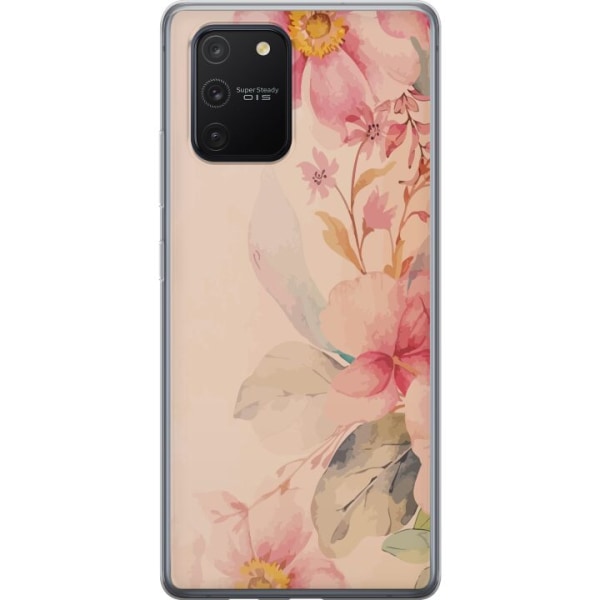 Samsung Galaxy S10 Lite Genomskinligt Skal Färgglada Blommor