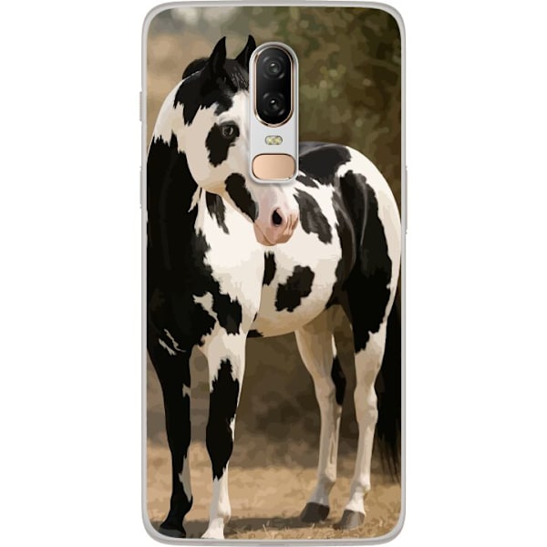 OnePlus 6 Läpinäkyvä kuori Kaunis Hevonen - elegantti hevonen kuva-aihe