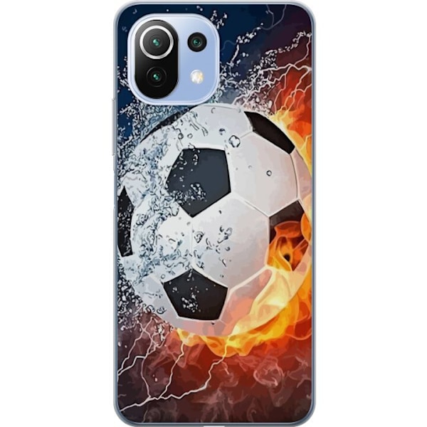 Xiaomi 11 Lite 5G NE Gennemsigtig cover Fodbold Ild