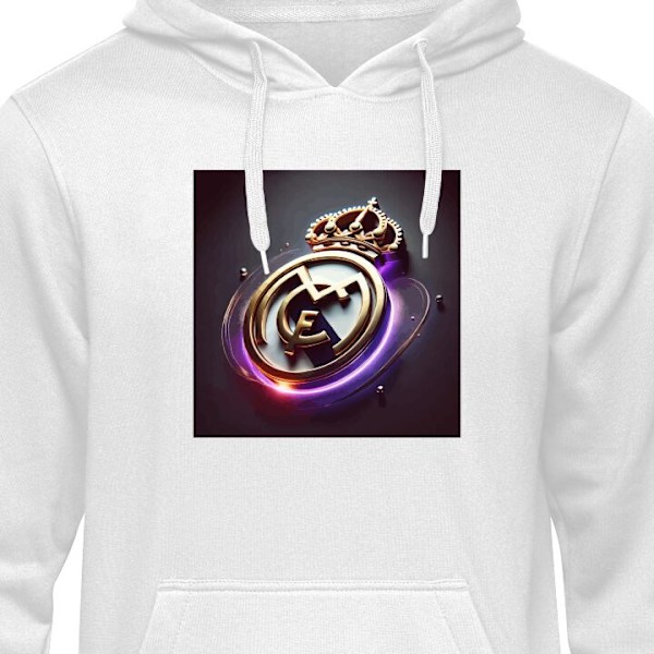 Barn-Hoodie | Mjuk Huvtröja för Barn Real Madrid CF vit 7-8 År