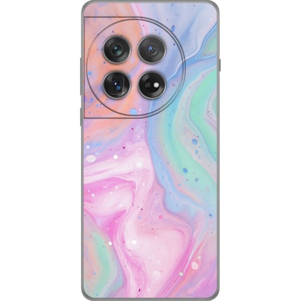 OnePlus 12 Läpinäkyvä kuori Pastellimarmori