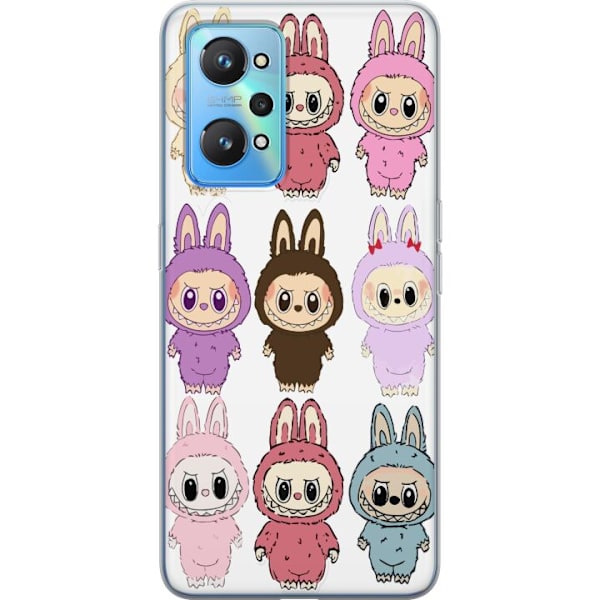 Realme GT Neo2 Läpinäkyvä kuori Labubu Pink Monster - Popku