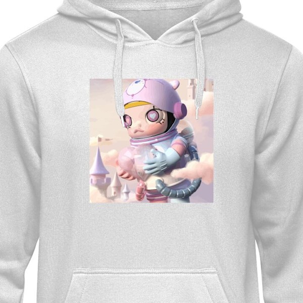 Hoodie til Voksen | Behagelig Hættetrøje Mega Space Molly Ca grå L