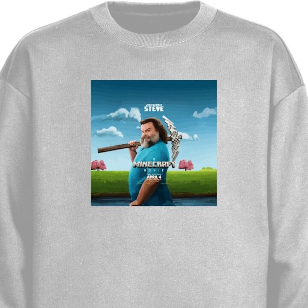 Sweatshirt til Voksne | Klassisk Collegebluse En Minecraft Fil grå XL