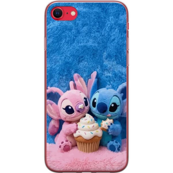 Kompatibel Mobilcover til Apple iPhone 7 Søde blå og lyserøde figurer med stor cupcake og krymmel pink