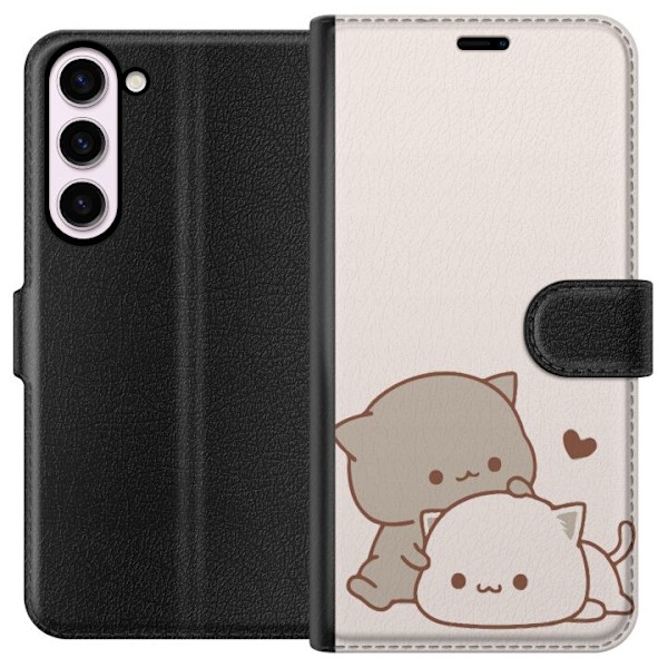 Samsung Galaxy S23+ Lompakkokotelo Kawaii Söpö Kissat