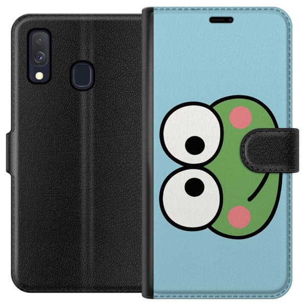 Kompatibel Tegnebogsetui til Samsung Galaxy A40 Keroppi Smile