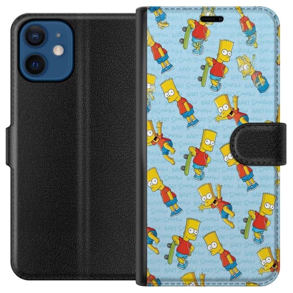 Kompatibelt Lommeboketui til Apple iPhone 12 mini Mønster med gul tegnet skateboardfigur gul