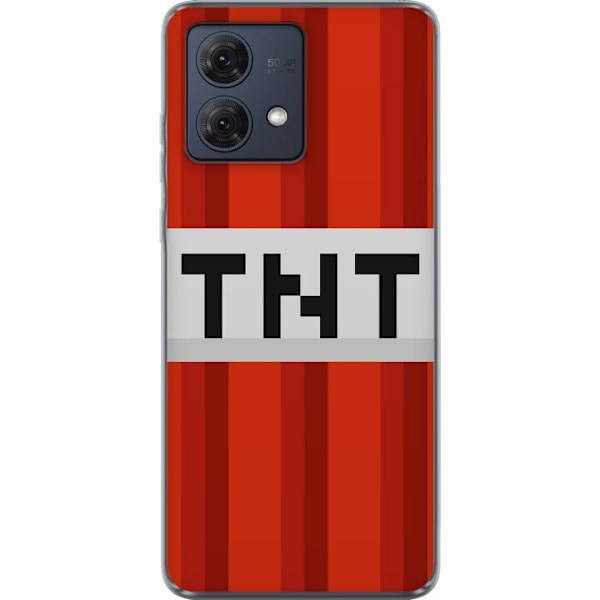 Motorola Moto G84 Gennemsigtig cover Minecraft TNT