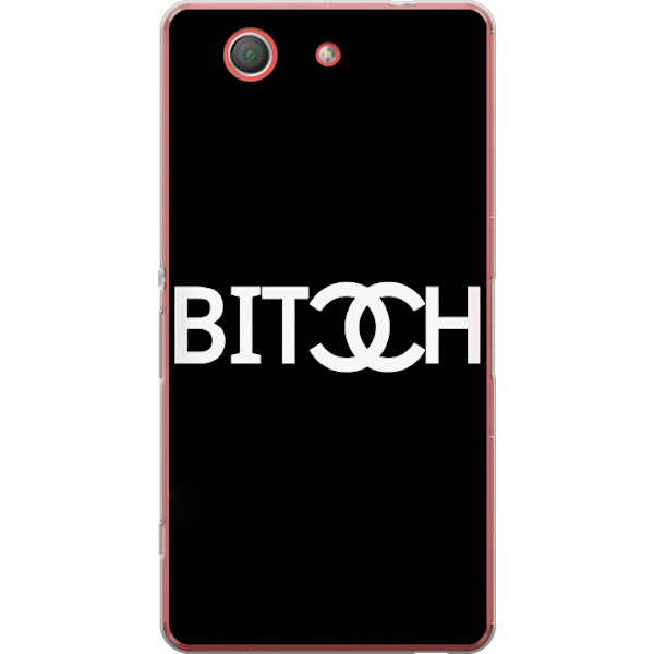 Sony Xperia Z3 Compact Läpinäkyvä kuori Bitch Chanel -inspiroima katumuoti Muoti Tekstimotiivi Trendi Ikoninen Tyyli Kaupunkisuunnittelu