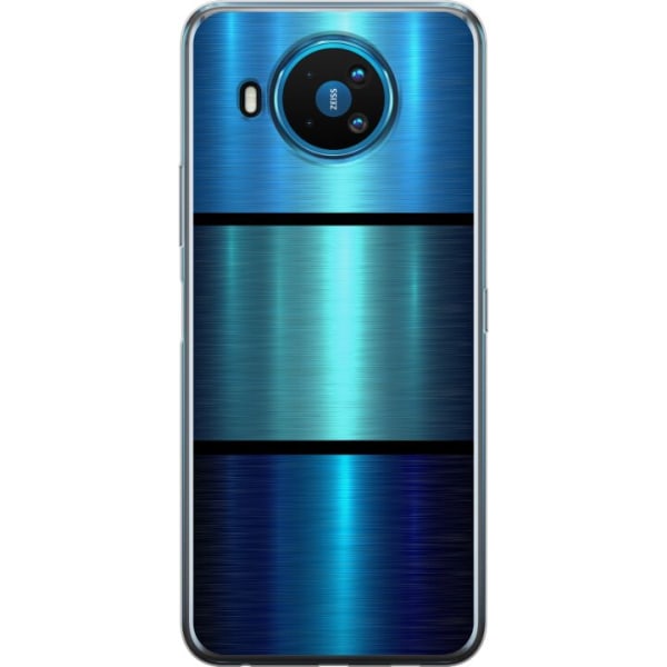 Nokia 8.3 5G Deksel / Mobildeksel - Blå Metalliske Striper