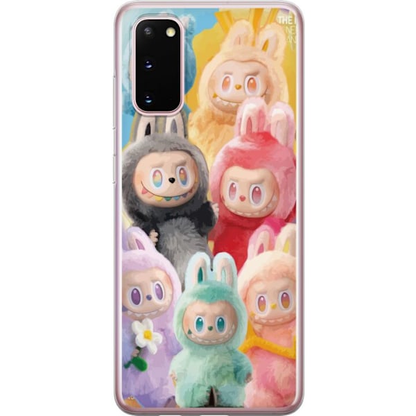 Samsung Galaxy S20 Genomskinligt Skal Labubu Sketch Style – Handritat monster i tusch